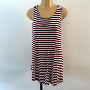 Stripe Stretchy Swing Sleeveless Shirt